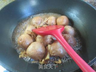 水笋烧油面筋塞肉的做法步骤：12