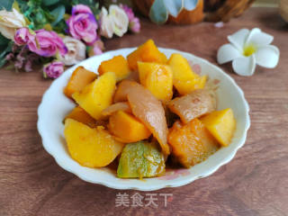 肉皮南瓜烧土豆的做法