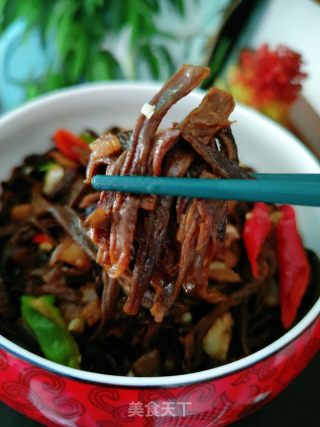鹿角菇炒肉的做法步骤：14