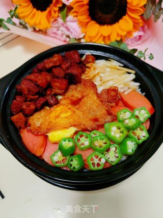 卤肉煲仔饭的做法