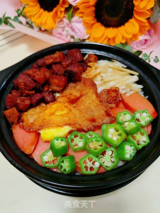 卤肉煲仔饭的做法步骤：12