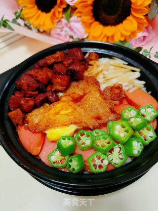 卤肉煲仔饭的做法步骤：13