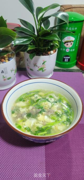 瘦肉鸡蛋香菜汤的做法步骤：10