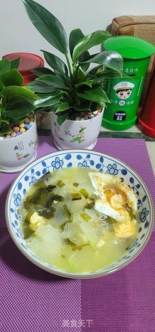 煎蛋海带芽冬瓜汤的做法步骤：8