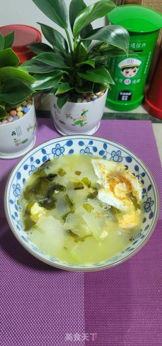 煎蛋海带芽冬瓜汤的做法步骤：9