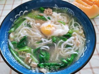 鸡蛋肉丝汤面的做法