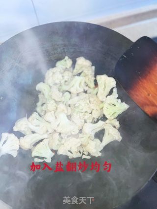 菜花炒肉片的做法步骤：8