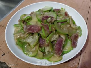 腊肠炒蒲瓜的做法步骤：6