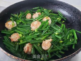 韭苔炒虾仁的做法步骤：5