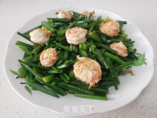 韭苔炒虾仁的做法步骤：6