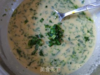 青菜鸡蛋饼的做法步骤：5