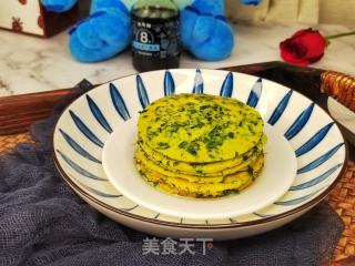 青菜鸡蛋饼的做法步骤：8