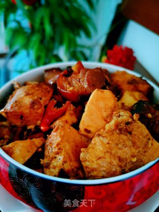 红烧肉烧豆腐的做法步骤：12