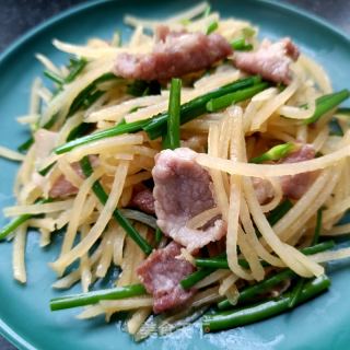 韭苔肉片炒土豆的做法步骤：18
