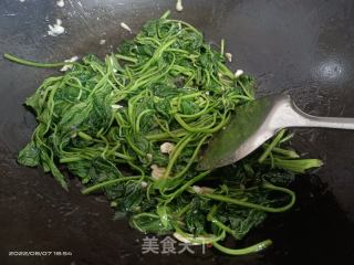 蒜香薯叶的做法步骤：5
