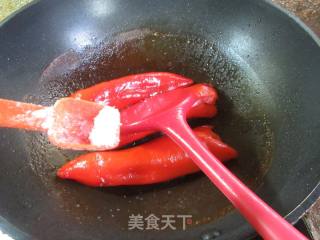 红椒塞肉的做法步骤：13