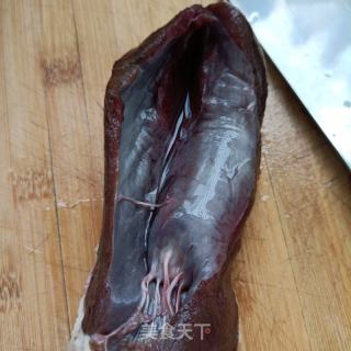 冬瓜汆鹿心的做法步骤：2