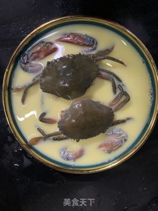 高颜值又美味嫩滑的蟹膏蒸鸡蛋的做法步骤：4