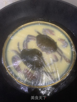 高颜值又美味嫩滑的蟹膏蒸鸡蛋的做法步骤：6