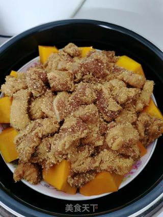 南瓜粉蒸肉的做法步骤：5