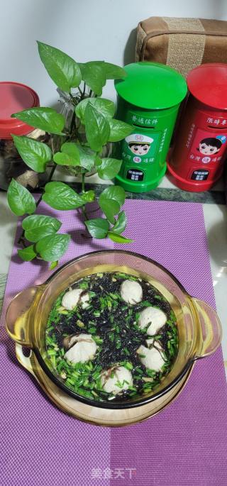 肉丸子虾皮紫菜汤的做法步骤：8