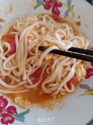 番茄鸡蛋面的做法步骤：7