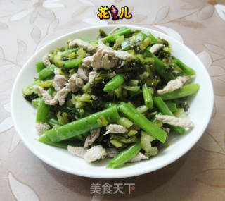 咸菜肉丝炒四季豆的做法