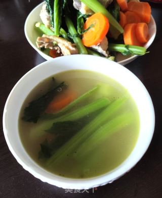 春菜鸡骨汤的做法步骤：9