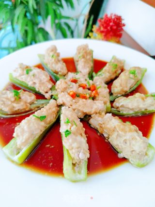 秋葵酿肉的做法步骤：14