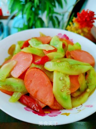蟹味肠炒黄瓜的做法步骤：7