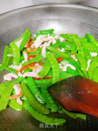 荷兰豆炒肉的做法步骤：7