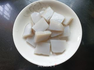 红薯片炒肉的做法步骤：2