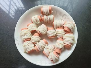 金丝火腿肠的做法步骤：3