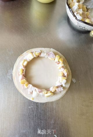 饺子皮花环披萨的做法步骤：8