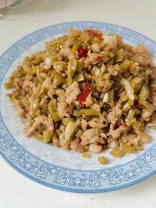 酸豆角炒肉末的做法步骤：7