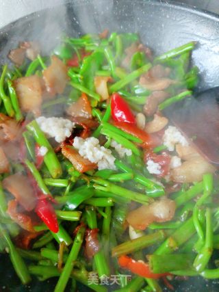 炒空心菜梗的做法步骤：11