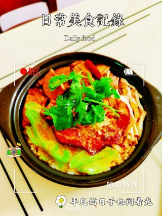 卤香牛肉煲仔饭的做法步骤：12