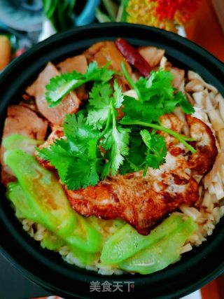 卤香牛肉煲仔饭的做法步骤：14