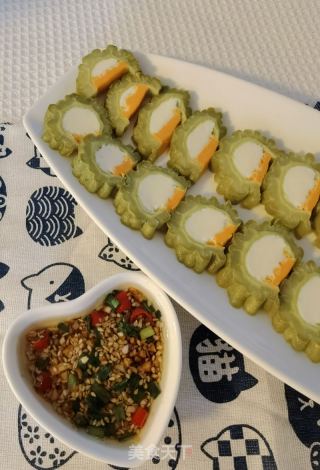 苦瓜蒸蛋的做法步骤：9