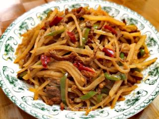 土豆丝炒肉的做法步骤：10