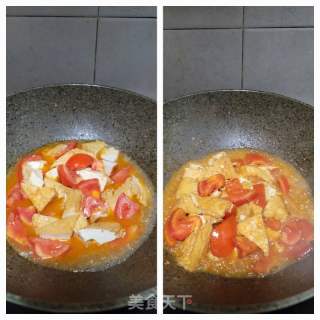番茄豆腐烧肉的做法步骤：7