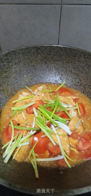 番茄豆腐烧肉的做法步骤：8