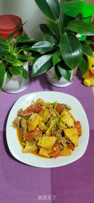 番茄豆腐烧肉的做法步骤：11