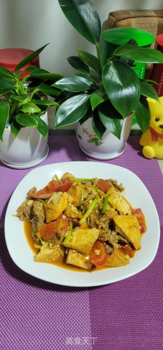 番茄豆腐烧肉的做法步骤：12