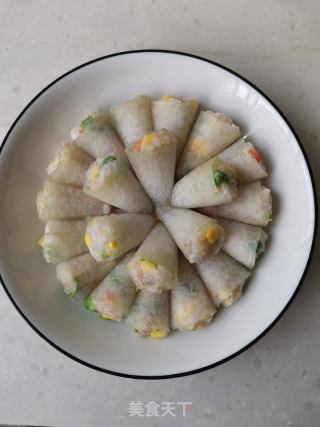 金汤虾滑冬瓜卷的做法步骤：6