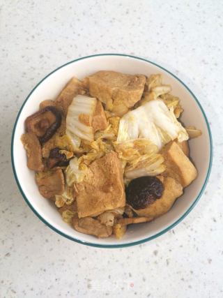 白菜烧冻豆腐的做法步骤：9