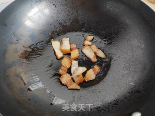 豇豆茭白炒回锅肉的做法步骤：4