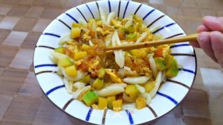 素臊子剪刀面的做法步骤：15