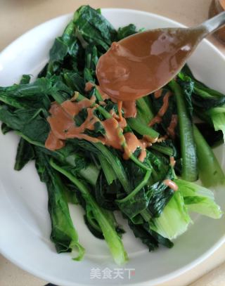麻酱拌油麦菜的做法步骤：5