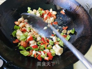 双椒鸡丁的做法步骤：9